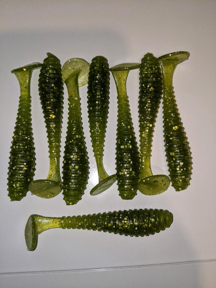 3.5" Ripper Swimbait (Watermelon Gold/White) 10-Pack